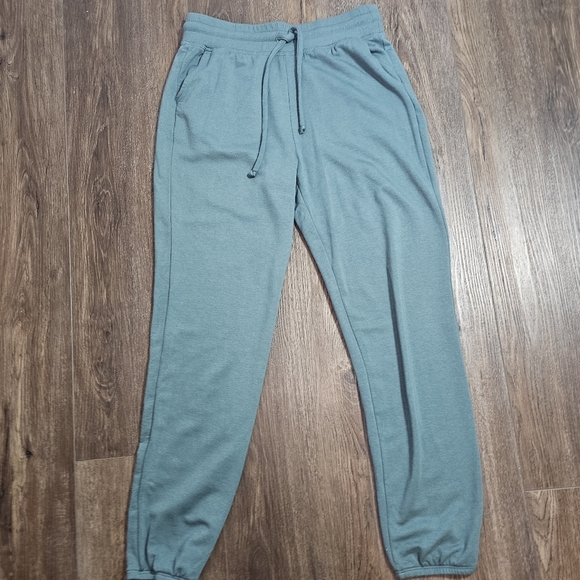 Beyond Yoga Weekend Sweatpants Sz S Teal Drawstring Comfort - Picture 6 of 12